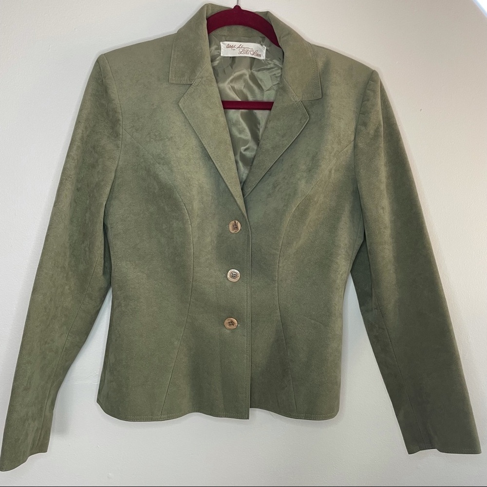 Vintage Adolph Schuman for Lilli Ann Ultra Suede Jacket 70’s Vintage Green